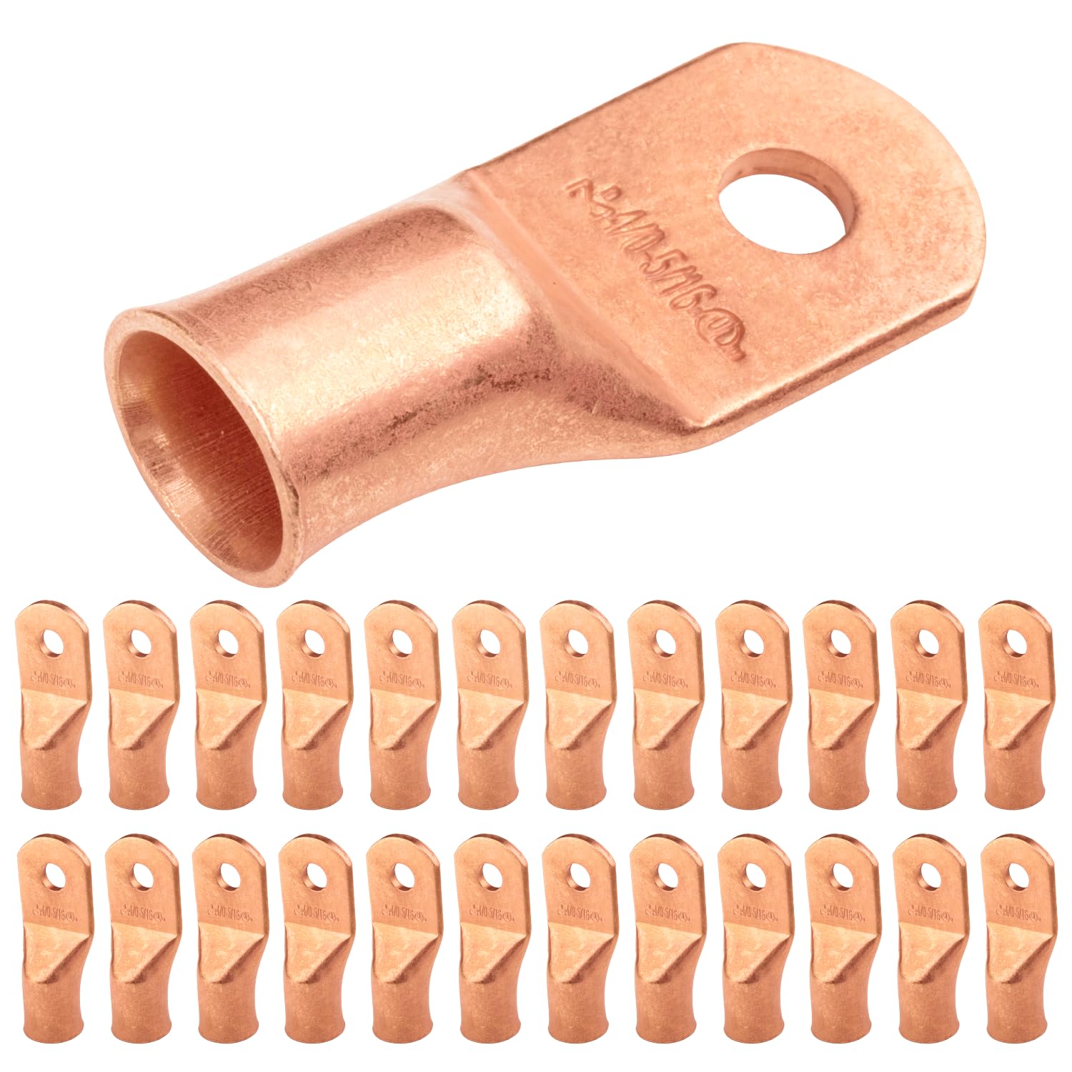 SELTER 2pcs 2 AWG 5/16 Stud Tinned Copper Wire Lugs, Battery Lugs