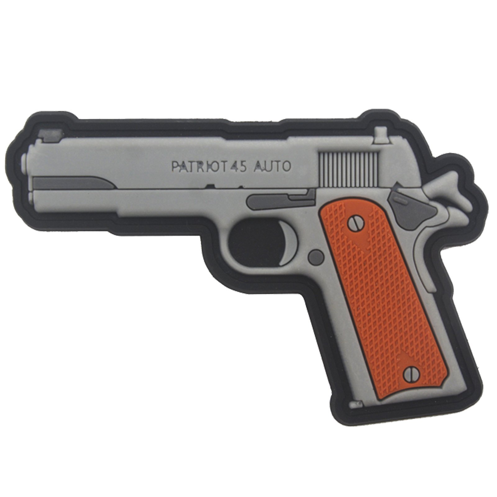 3D PVC 1911 Gun Bullet Tactical Military Fastener Hook Patch 2PCS