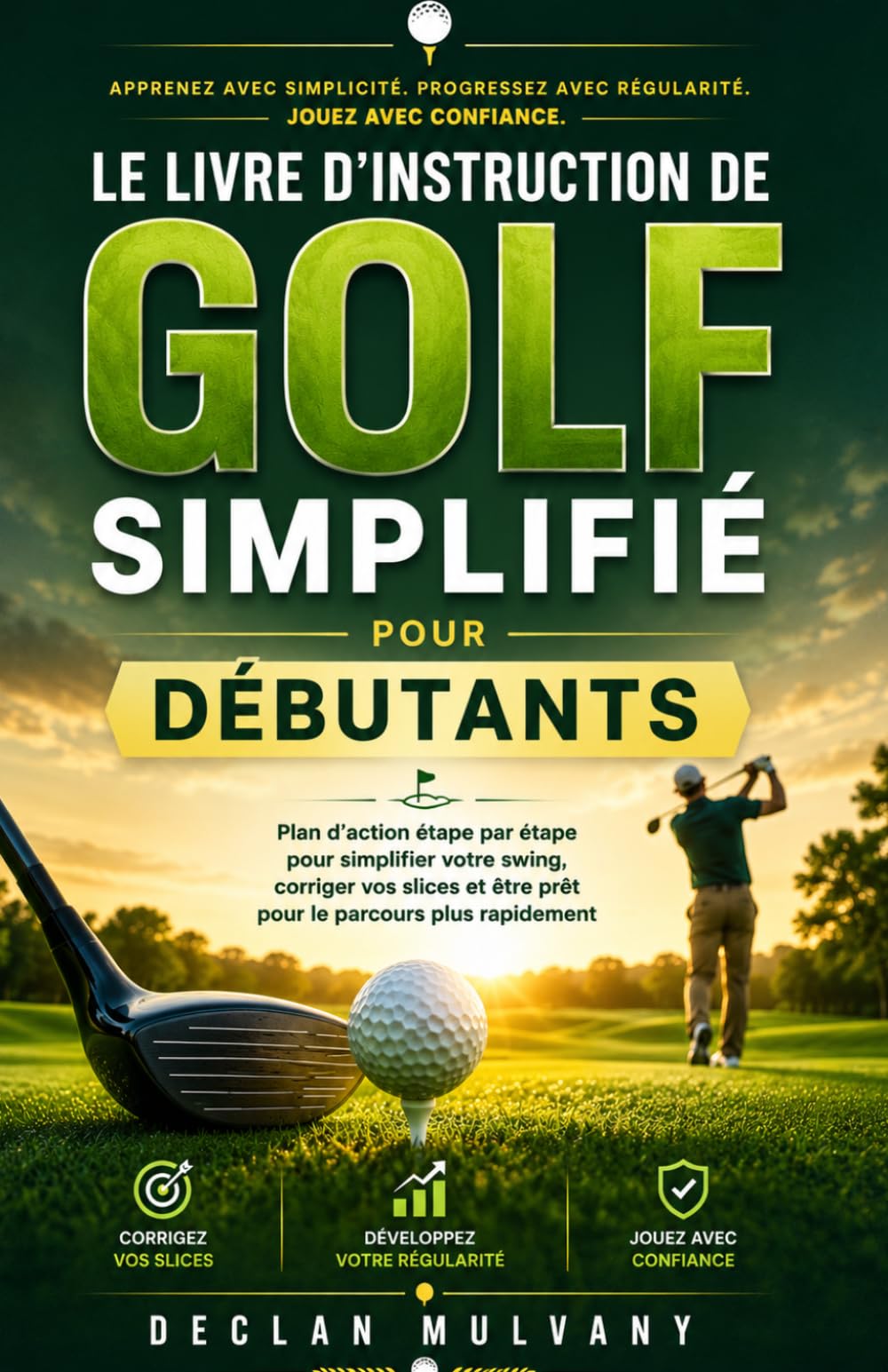 Le livre d'instruction de golf simplifié pour débutants: Plan d'action étape par étape pour simplifier votre swing, corriger vos slices et être prêt pour le parcours plus rapidement