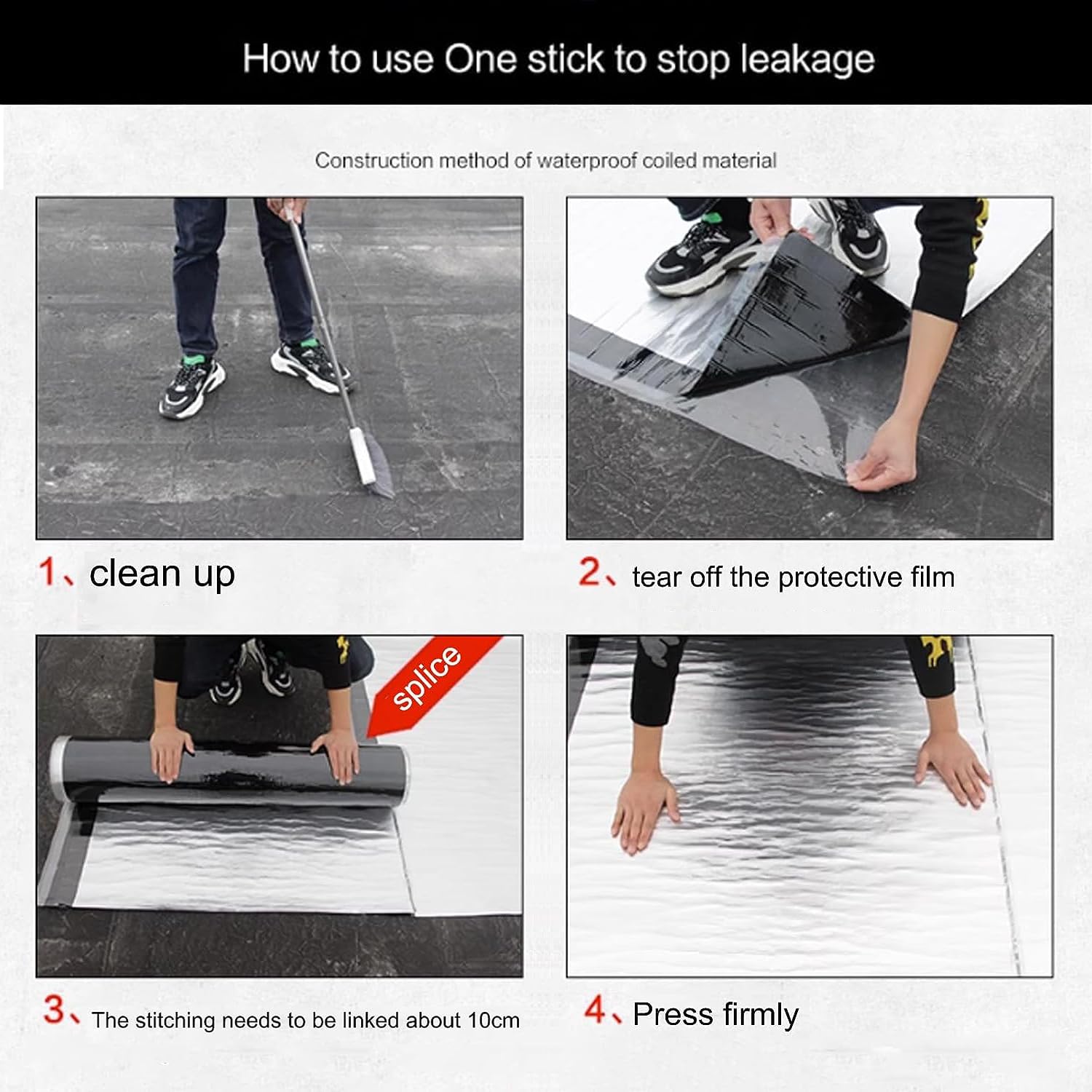 Cinta de Bituminosa Impermeable Autoadhesiva,Cinta Adhesiva para Fugas de Agua,Cinta de Sellado de Aluminio,para Reparaciónde Techos y Fugas,Grietas Superficiales,Personalizable (0.6x6m)