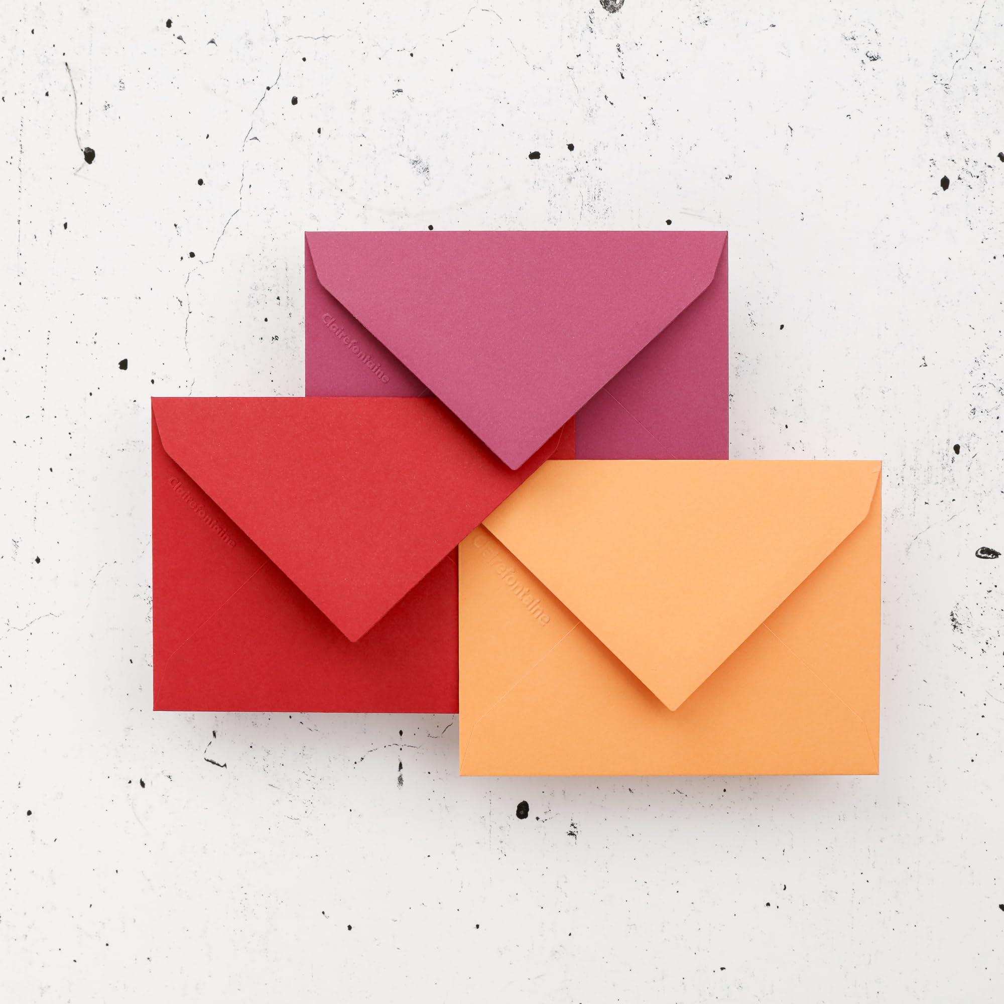 Clairefontaine 5760C Pack of 20 Gummed Envelopes Format 7,5x10cm 120g/m² Colour Raspberry Invitation Events Correspondence Range Pollen Premium Smooth Paper - Image 3