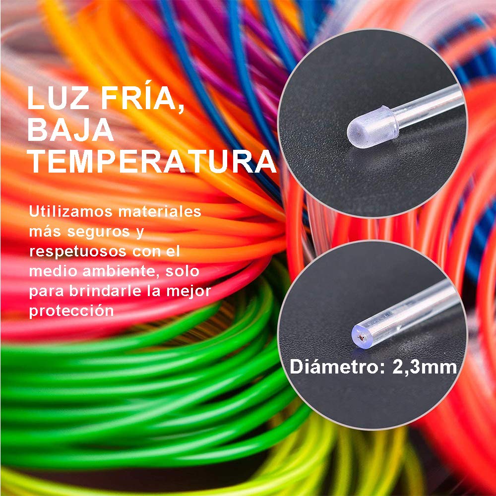 Tira de Luces LED Neon de Colores,Mangueras Flexibles Iluminación de Tira con Controlador Box,2 AA Pilas Funcionado (9ft, Rosa)