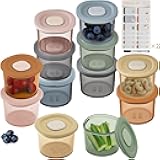 Silicone Baby Food Containers | 4 oz Baby Food Storage Jars with Airtight Lids | Reusable Baby Food Jars, Freezer,Microwave and Dishwasher Safe, Perfect for Infant & Toddler