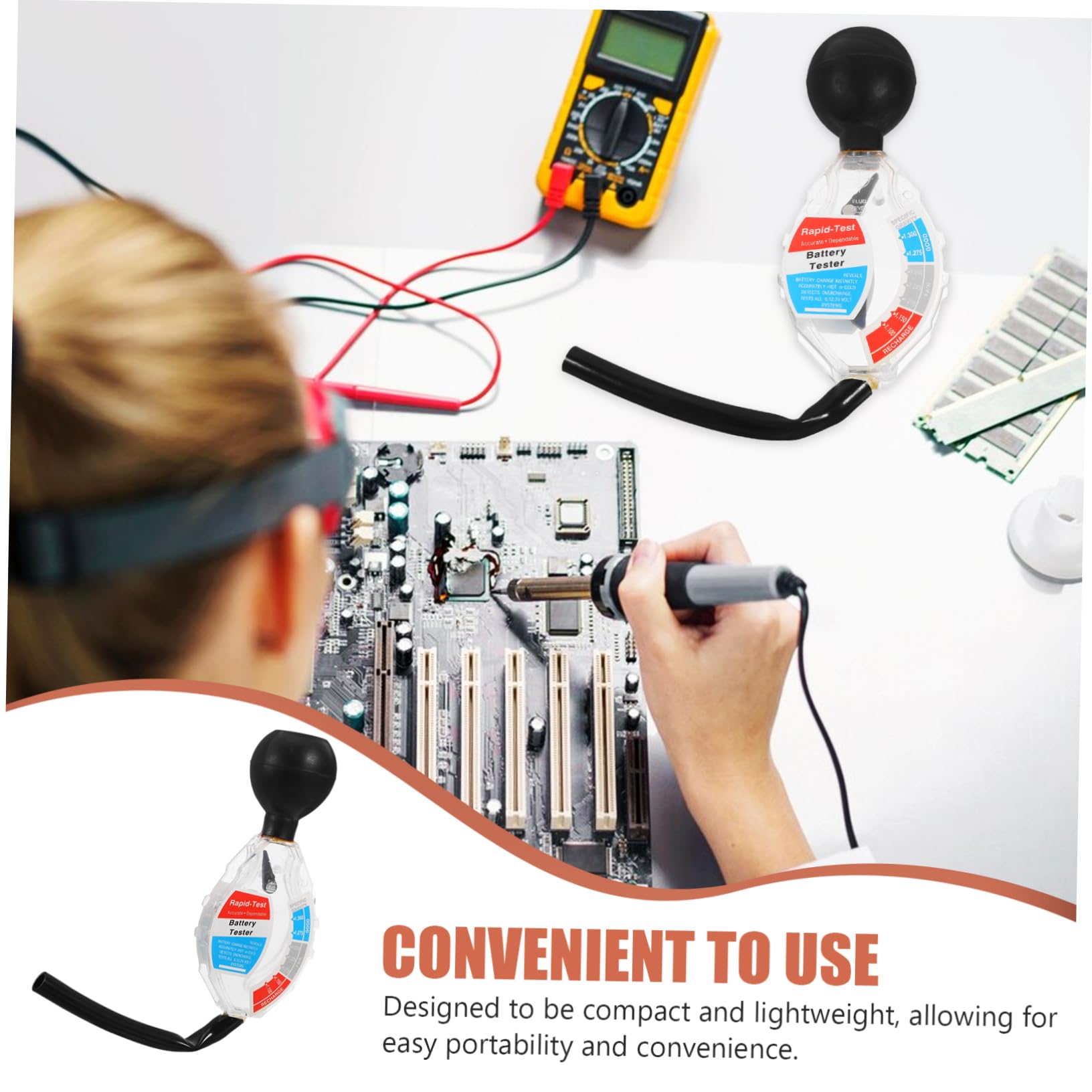 Uonlytech Portable Battery Tester Hydrometer Tool for Accurate Car Battery Testing Lightweight and Design Measures Specific Device