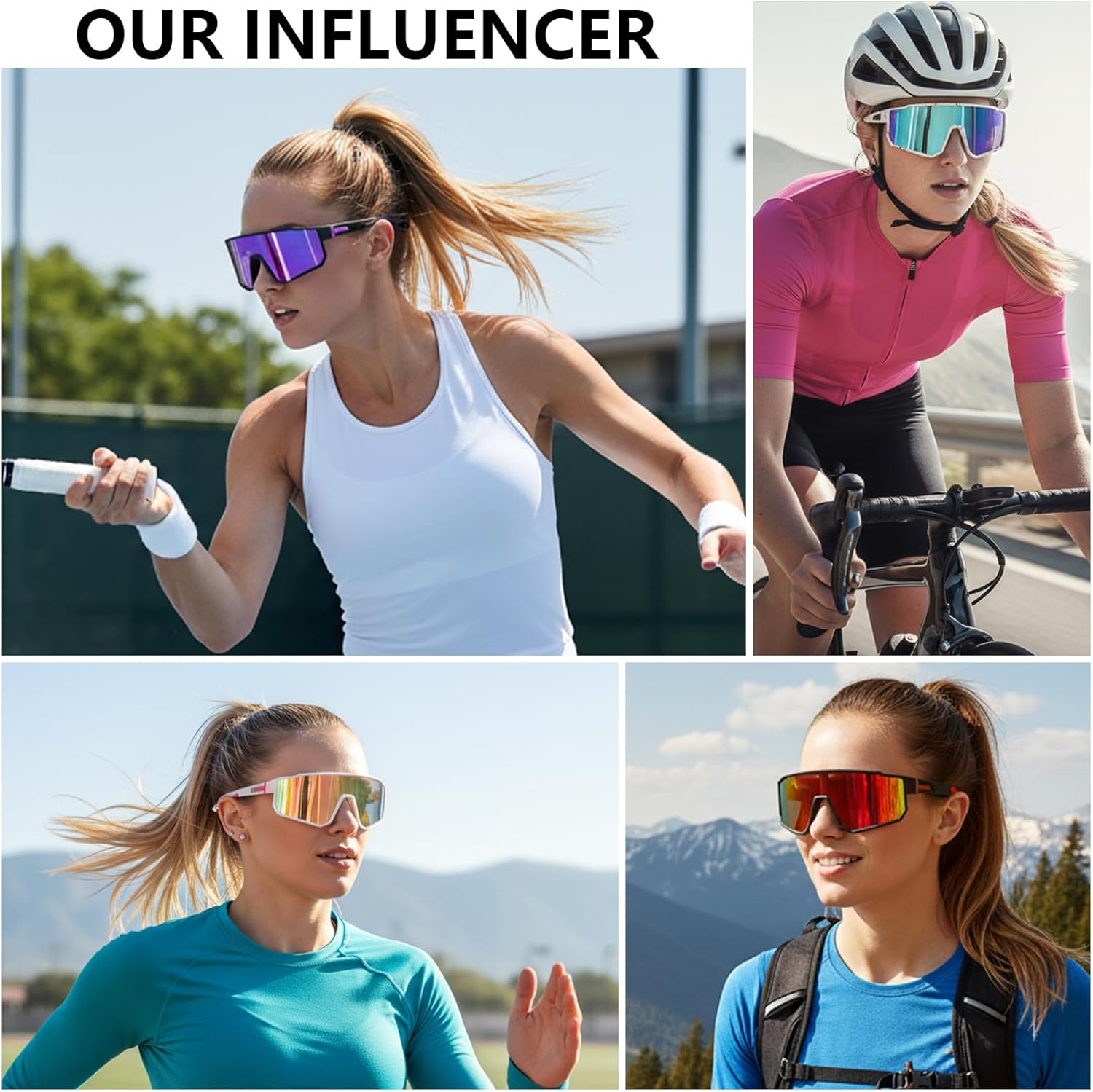 IKTOD 3 Pack Polarized Running Sunglasses for Women Mens Sunglasses UV Protection for Cycling Baseball Fishing - Image 7