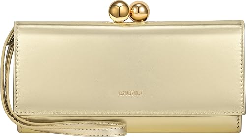 CHUNLI Elegant Clutch Purses for Women Evening Bag with Credit Card Slots & Wris