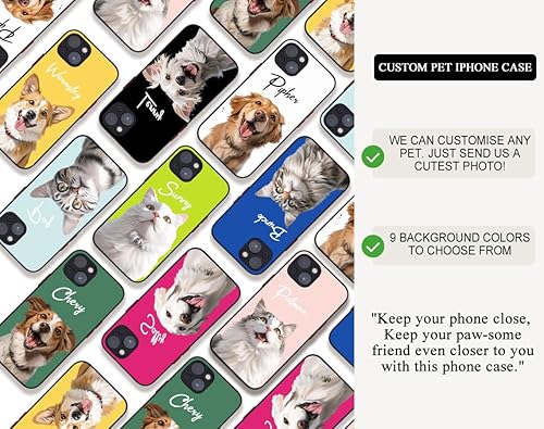 Miniatura 5 de VEELU Funda personalizada para iPhone 14, 13, 12, 11 Pro Max, funda personalizada con nombre de foto, resistente a los arañazos, a los golpes, de