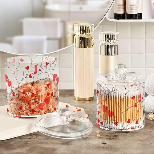 Miniatura 4 de Tarros de plástico para el día de San Valentín con tapas, tarros de plástico, recipientes de baño, tarro de bolas de algodón para dormitorio,