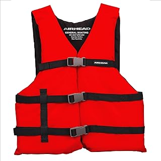 Airhead General All Purpose Life Jacket, US Coast Guard Approved Type III Life Vest, Perfect for Boating and Personal Watercraft Use