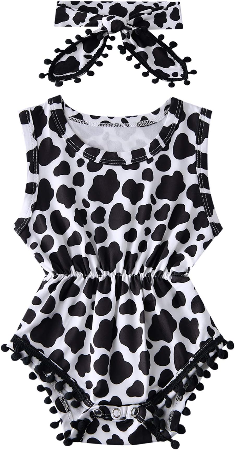 LeapparelBaby Girl Clothes 0-24 Months Floral Sleeveless Newborn Romper Jumpsuit Outfit Set with Headband