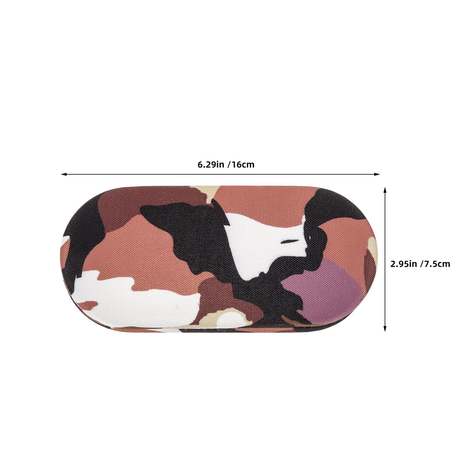 2 In 1 Doppelbrillenetui Camouflage mit Spiegel und Pinzette Hartschalen Etui mit 2 Separaten Fächern für Korrektions und Sonnenbrillen Reise Brillenbox für Damen und Herren