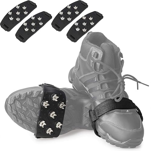 FANBX F Crampon Traction Cleats Anti-Skid Traction Grips Crampons Spikes
