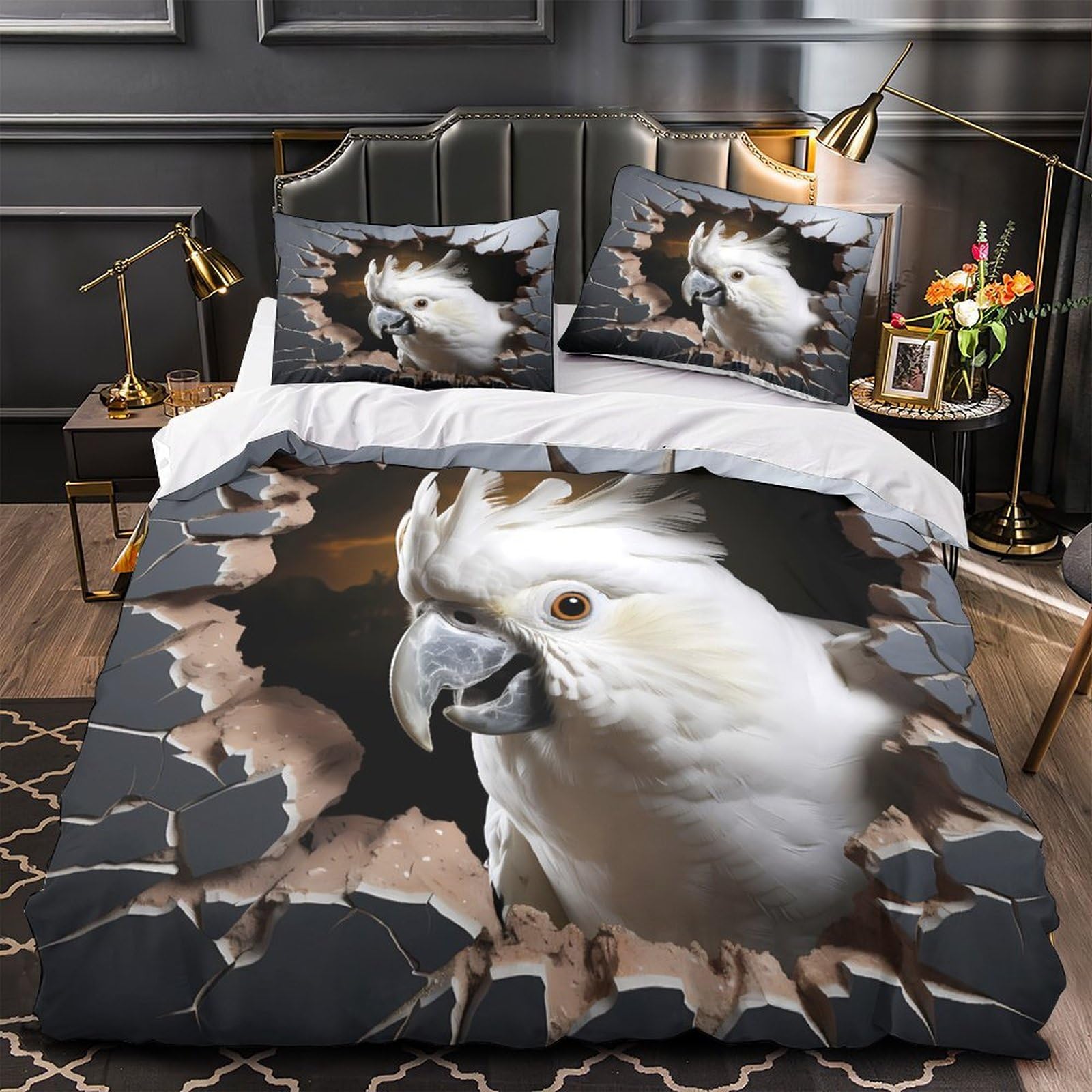 Housse de couette West Highland Terrier 220x240 en microfibre pour lit double king