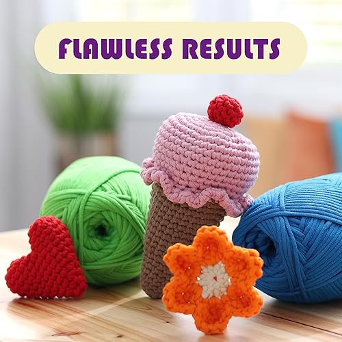 Miniatura 7 de Hilo suave para ganchillo - Hilo de ganchillo y tejer, hilo para principiantes con puntadas fáciles de ver, hilo Amigurumi de 250 yardas, hilo de