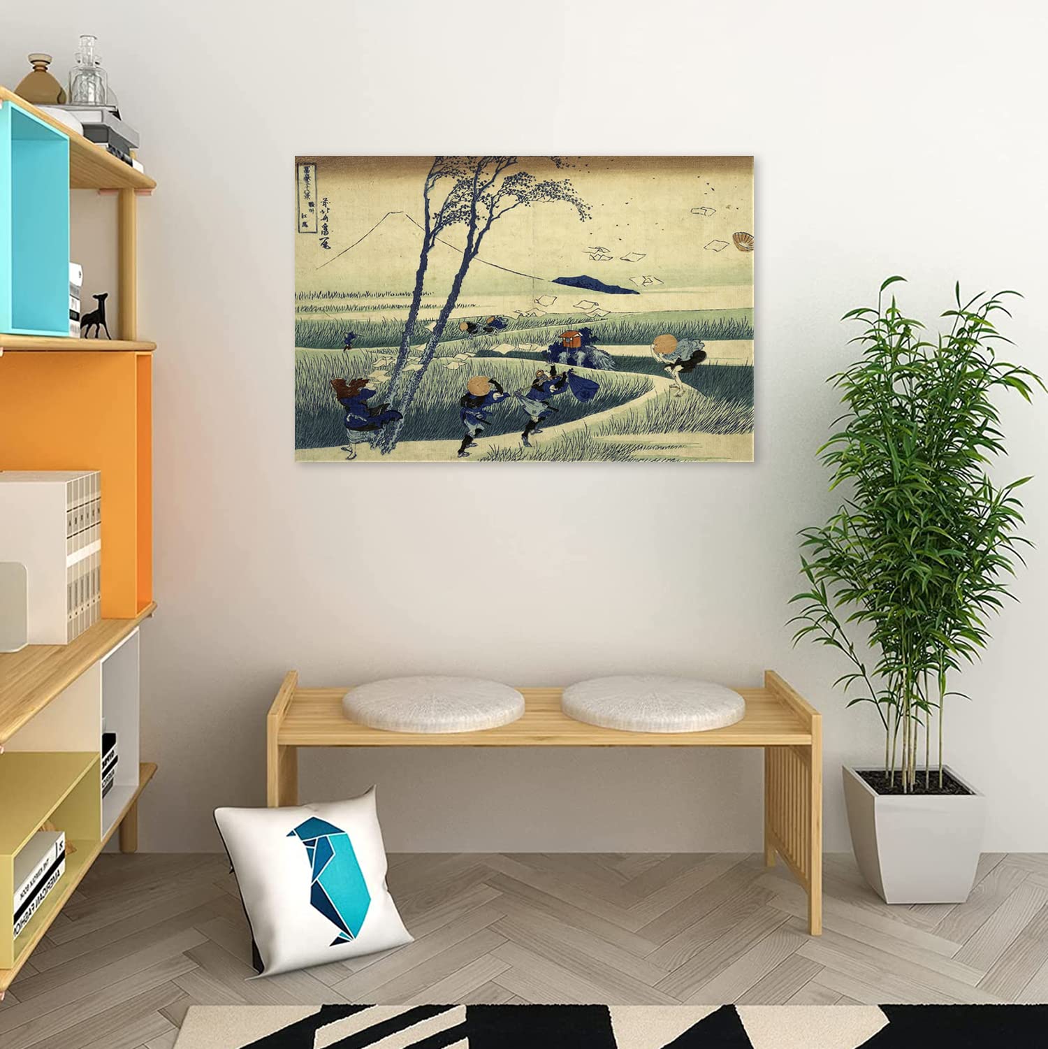 Amazon.co.jp: 絵画 畑の農民インテリア 絵画 浮世絵アートパネル 壁の