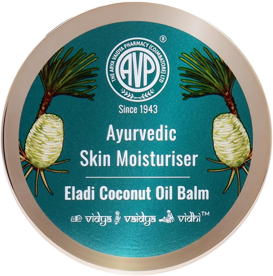 AVP Eladi Coconut Oil Balm 40 G | Ayurvedic Skin Moisturizer | Provides Deep Hydration & Nourishment | Supports Soft, Supple Skin | Gentle Daily Care