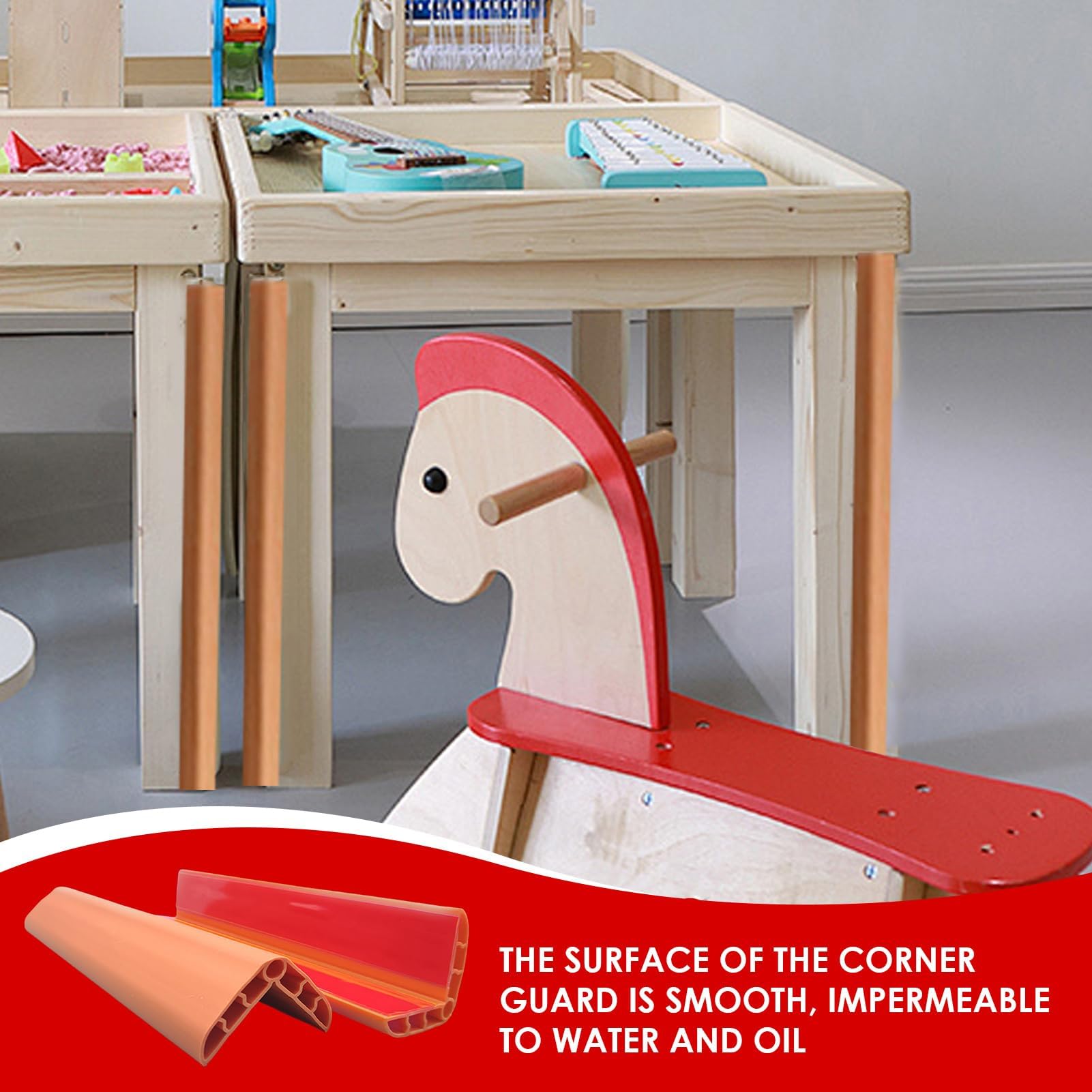 Protezioni angolari adesive per mobili, 90 cm, anti-collisione, paracolpi per cameretta, camino, telaio del letto, bancone, scale, garage