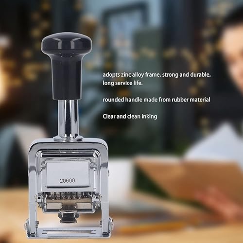 Miniatura 5 de Sello de números de tinta automática de 6 dígitos, máquina de numeración automática de transposición, máquinas de numeración automáticas para