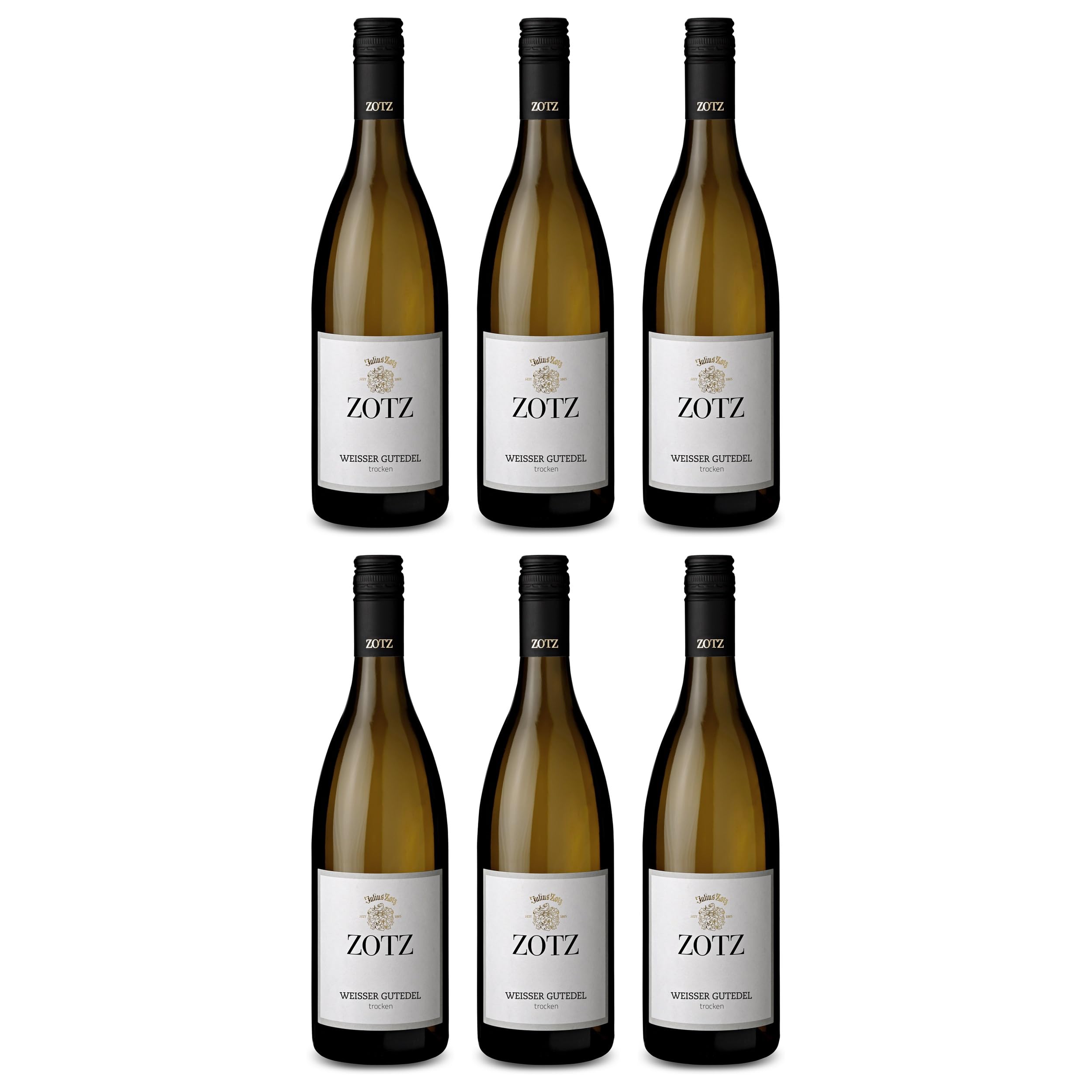 Weingut Julius Zotz Weisser Gutedel Weisswein trocken Deutschland inkl. FeinWert E-Book (6 x 0.75 l)