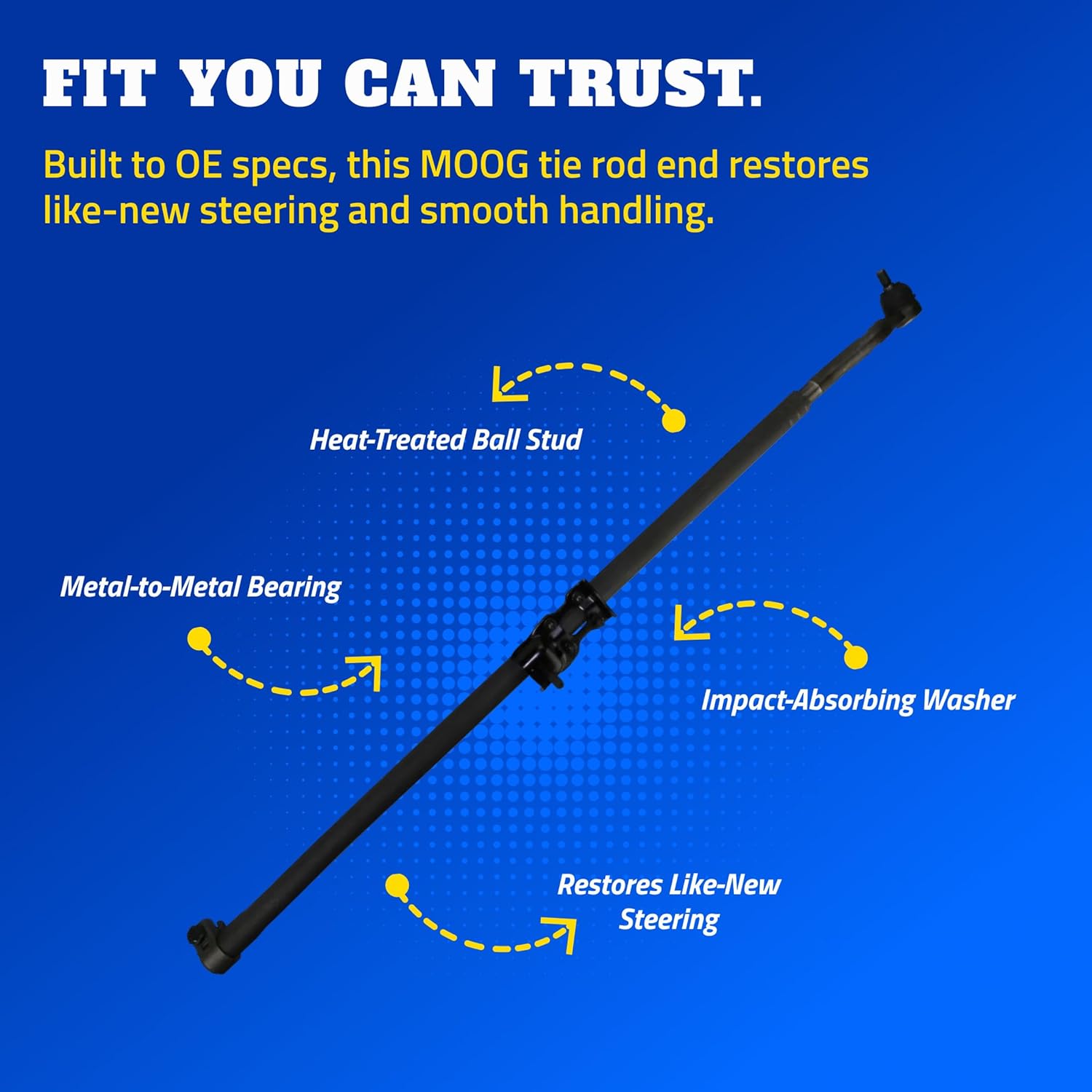 MOOG DS300043 Steering Tie Rod End for Jeep Wrangler