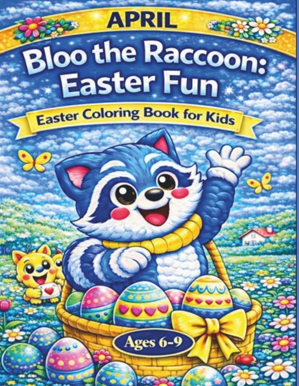 APRIL – Bloo the Raccoon: Easter Fun: A Fun Easter Coloring Book for Kids Ages 6–9