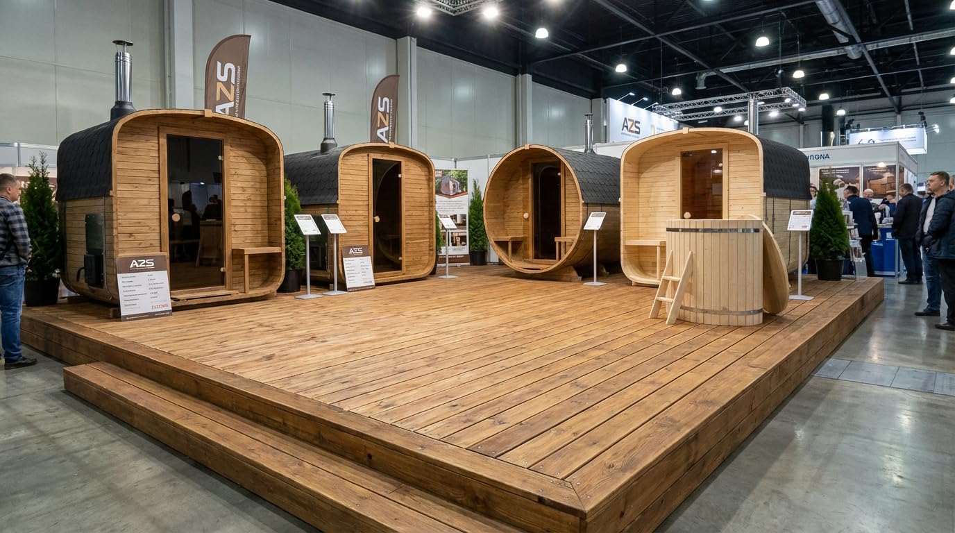 Fasssauna Gartensauna aus Fichtenholz mit Holzofen ETNA – 2–6 Personen