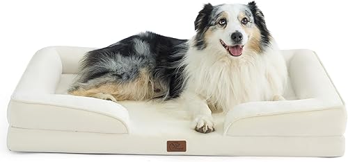 Miniatura 73 de Bedsure Camas ortopédicas para perros de gran tamaño – Cama lavable grande para perros y gatos, impermeable, cómodo sofá para perros con funda Negro