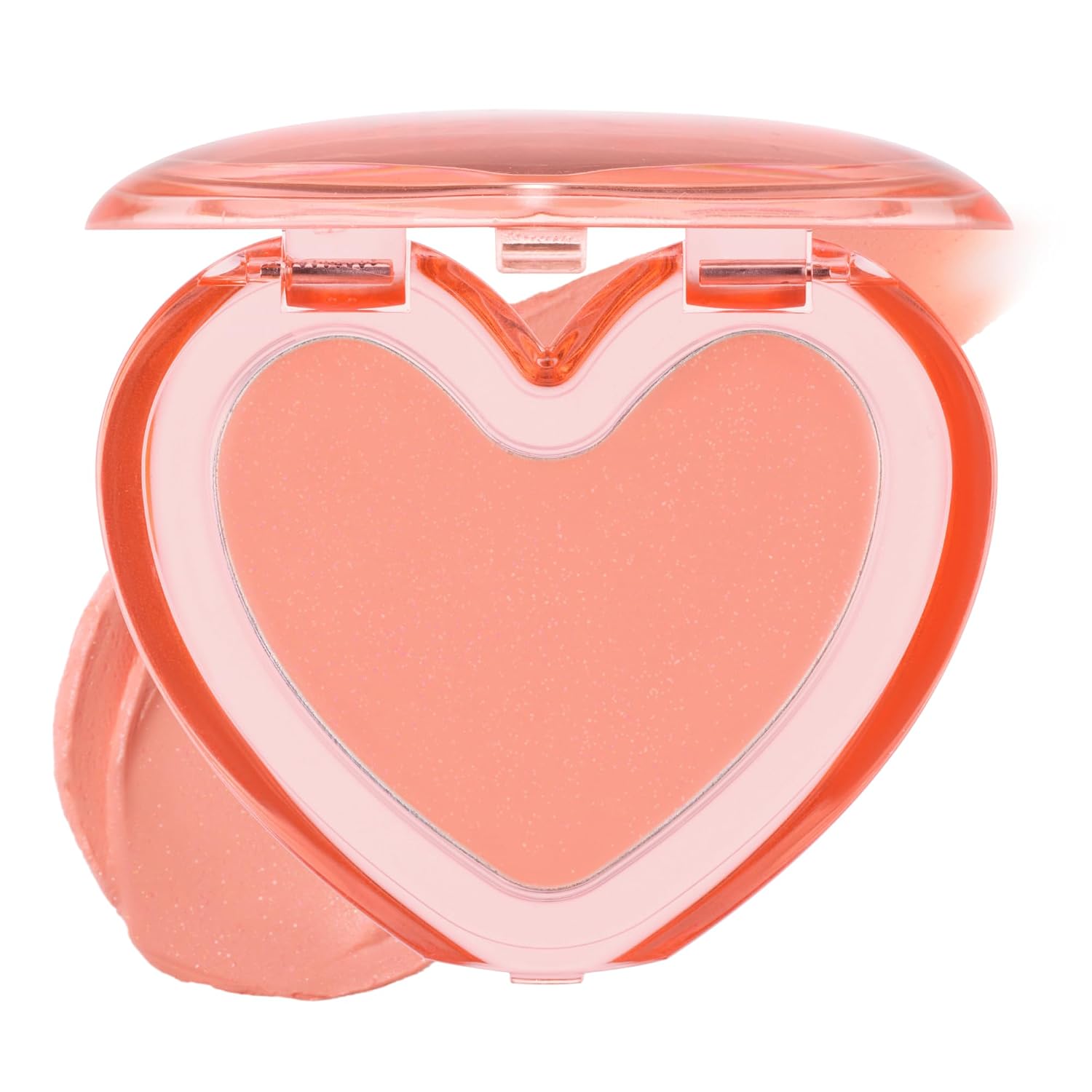 lilybyred Luv Beam Sherbet Cheek | Heart-Shaped Korean Cream Blush, Lightweight Melt-In Texture, Micro-Pearl Glow, Buildable Natural Color, Soft Radiant Finish, 0.12 oz. (01 Apricot Topping)