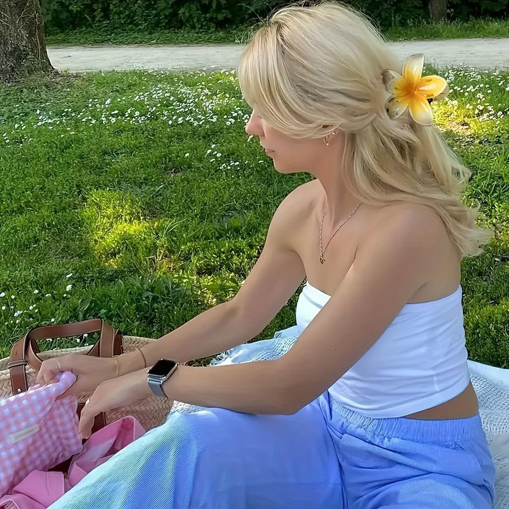 Cerrito 9 pinzas de pelo de flores coloridas para mujeres y niñas, diseño de lirio degradado en varios tamaños, fuerte sujeción, bonitos y elegantes accesorios para el cabello para uso diario, viajes