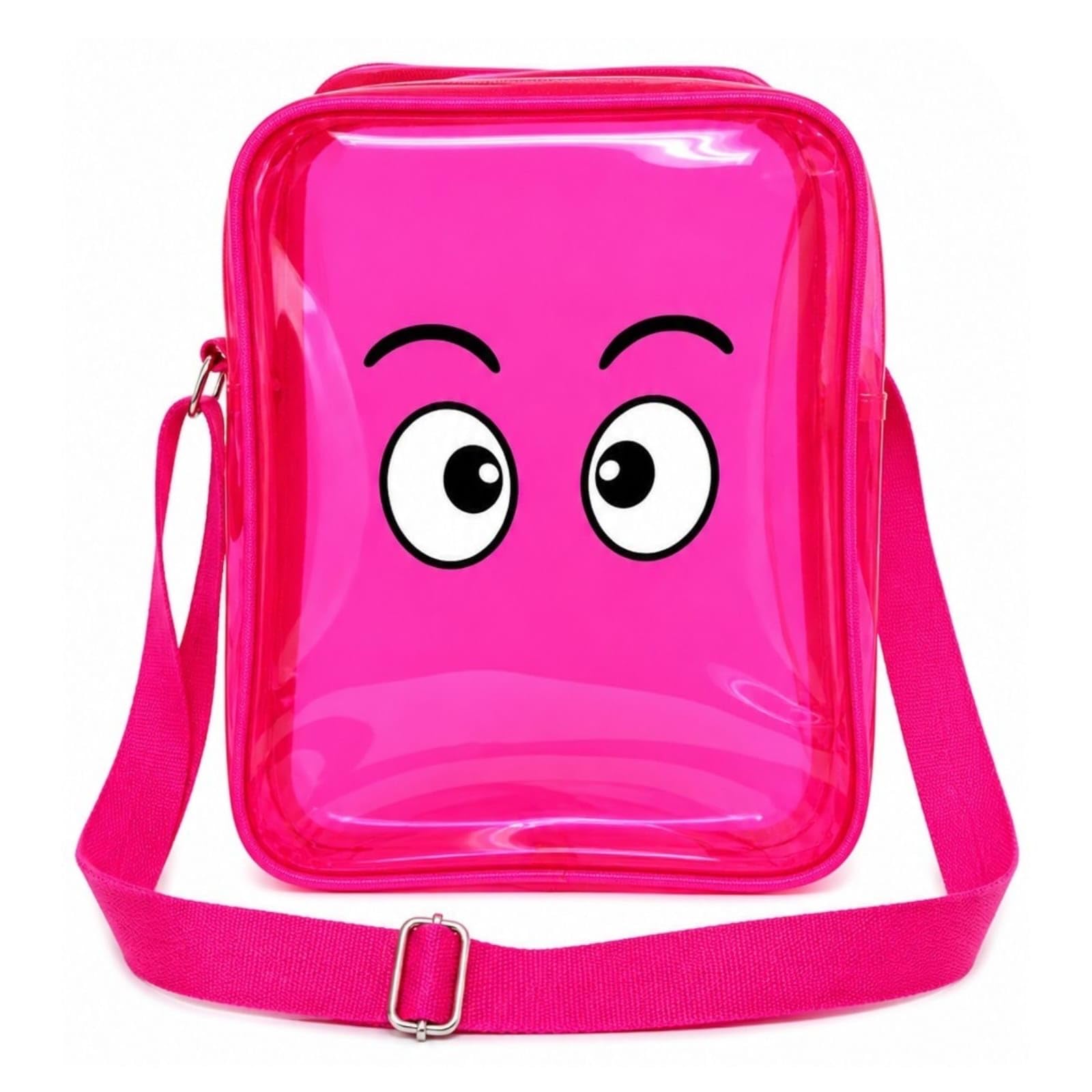 Stylish Transparent PVC Sling Bag For Kids, Boys & Girls, |-5L Capacity with1- Compartment | Crossbody Travel Side Bag with Adjustable Shoulder Strap (pack of 1 piece) multicolour |-image-5