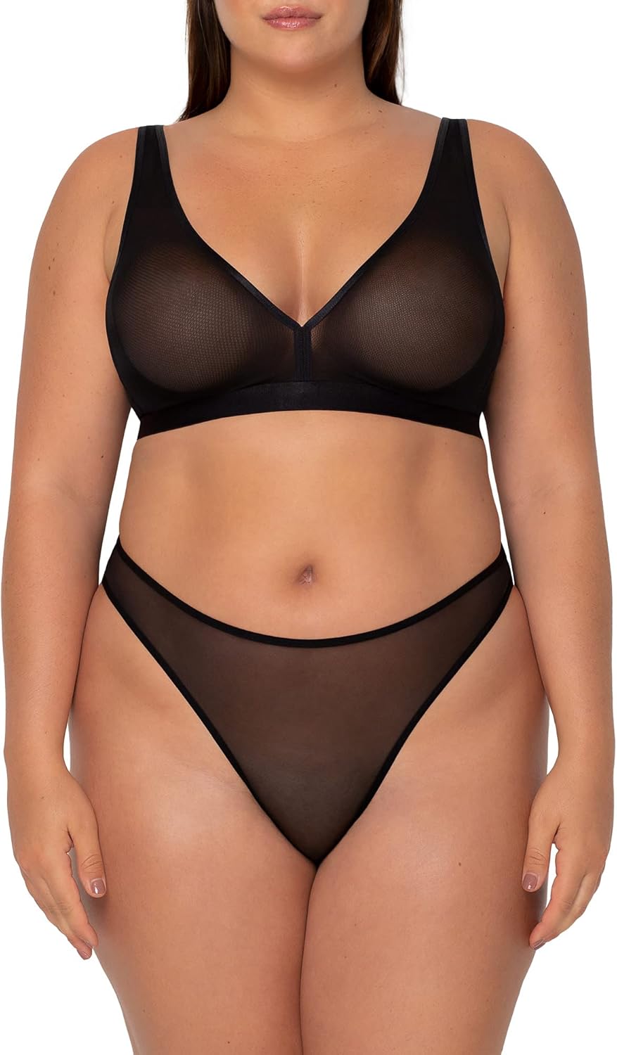 Smart & Sexy Womens Sheer Mesh Plunge Bralette - Image 5