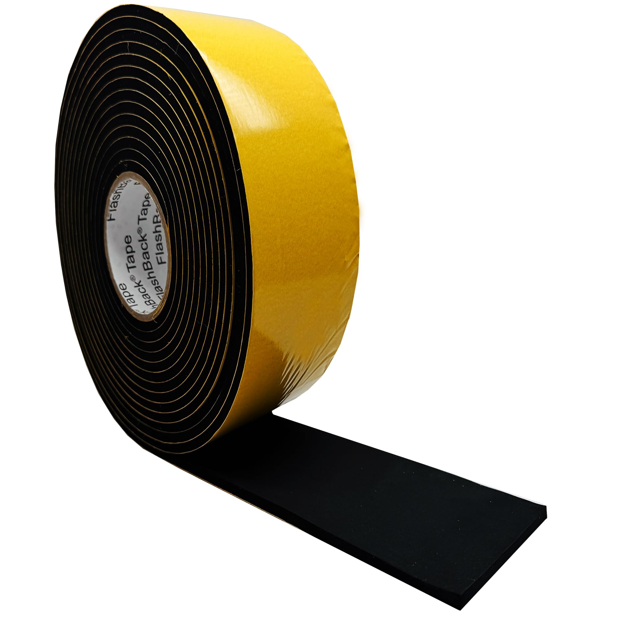 FlashBack 5mm Thick - Black Self-Adhesive EPDM Neoprene Substitute Sponge Strip (75mm Wide)