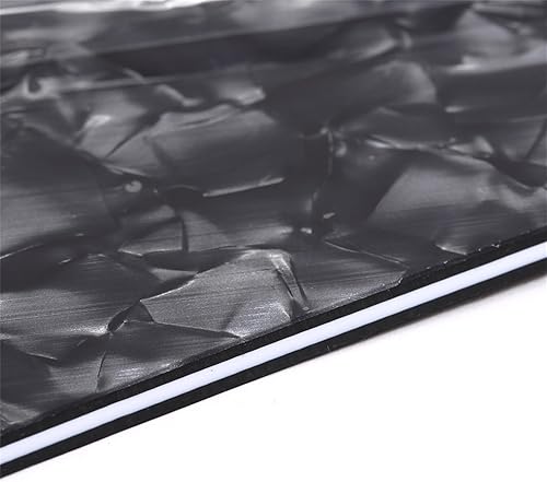 Miniatura 5 de Juego de carcasa para guitarra eléctrica Musiclily SSS 11 agujeros Stratocaster para Fender, hecho en MéxicoEE. UU., Perla negra