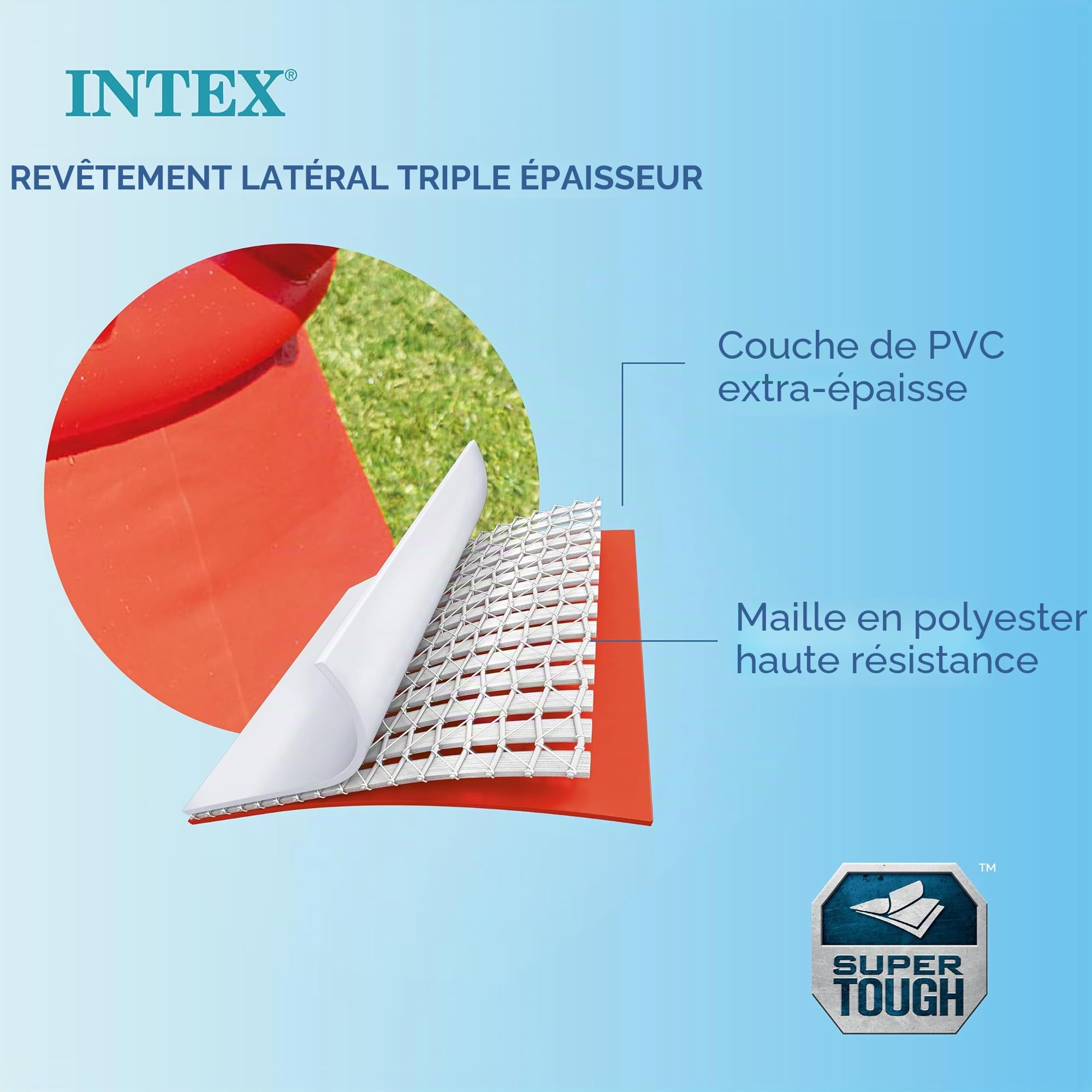 INTEX Happy Crab 26100EH Piscine hors-sol facile à installer 1,8 x 50,8 cm