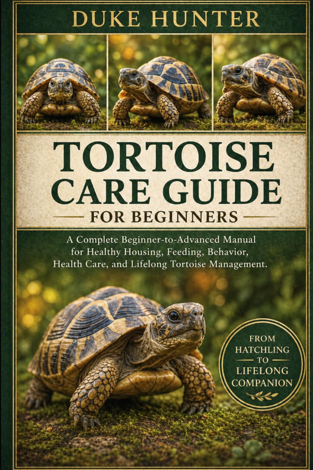 TORTOISE CARE GUIDE: A Complete Beginner-to-Advanced Manual for Healthy Housing, Feeding, Behavior, Health Care, and Lifelong Tortoise Management.