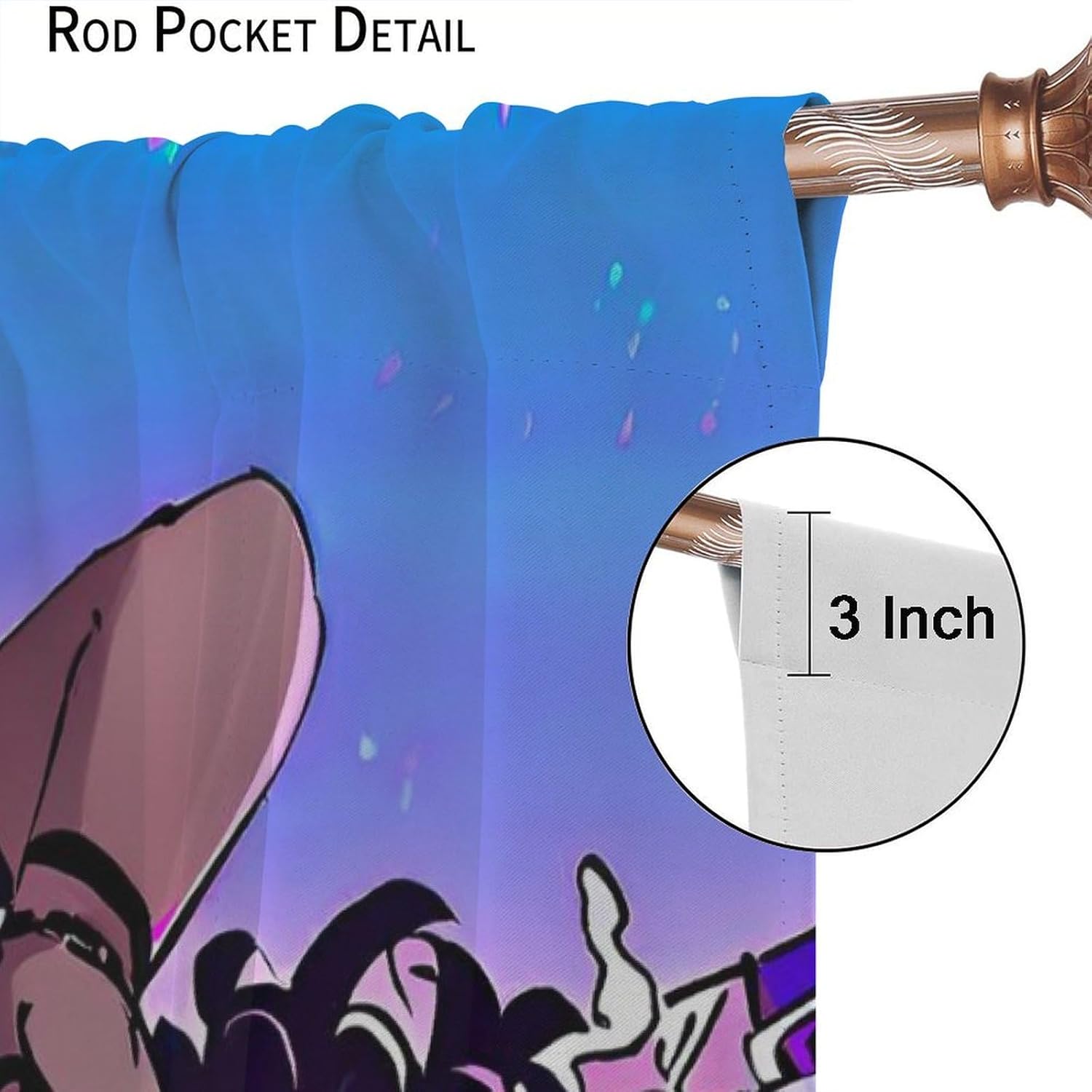 African American Girl Curtains Black Girl Magic Blackout Window Treatment for Kid Girls Boys Bedroom Home Decror Window Drapes 42" W X 54" L