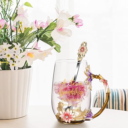 Miniatura 6 de OEAGO - La mejor taza de té o café como regalo de amistad, Navidad, cumpleaños, compañeras de trabajo, para mujeres