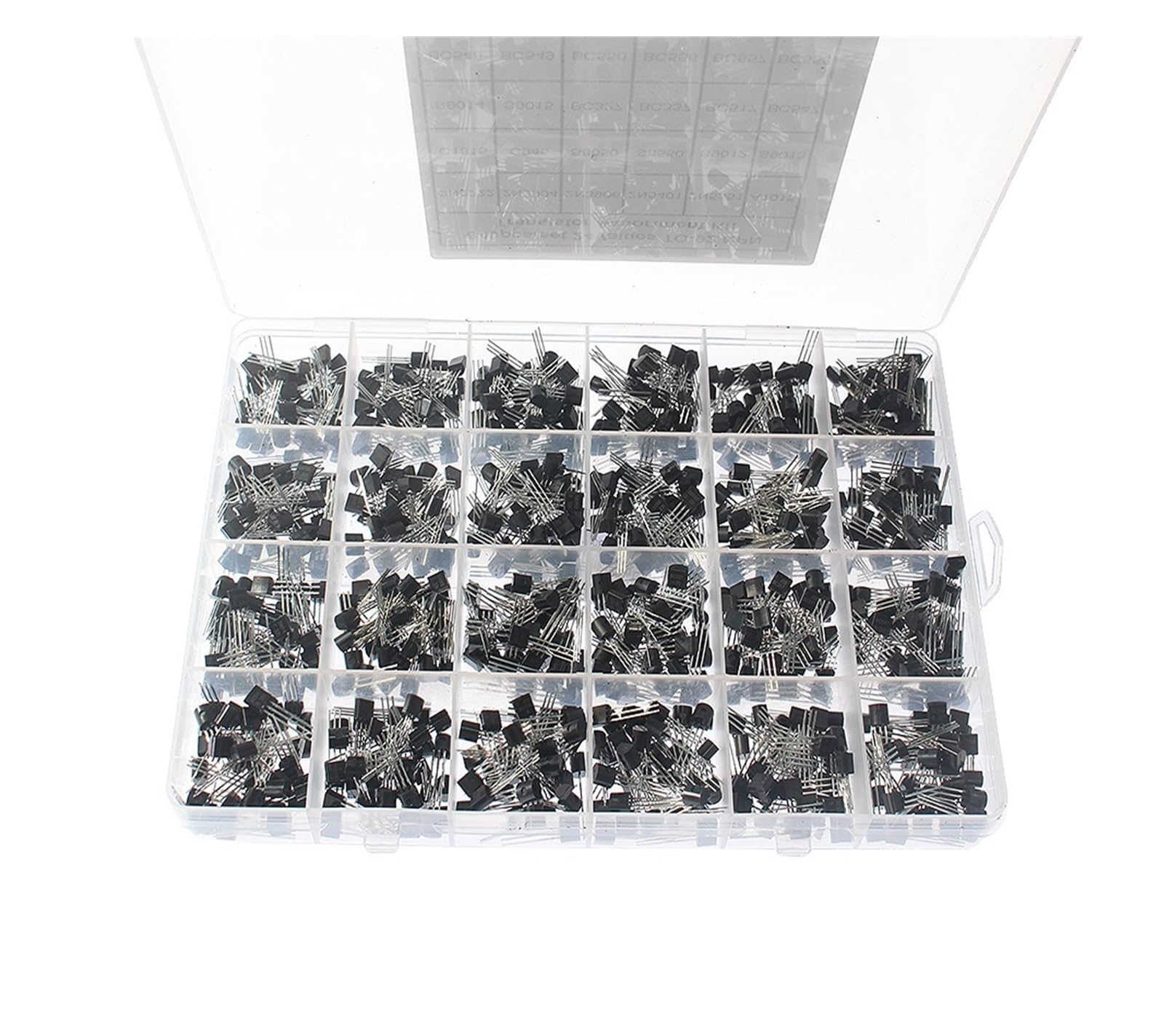 Kit de transistores TO-92 (200/480/840 piezas, surtido, BC547, BC327, BC337, 2N2222, 3906, C945, PNP/NPN)(24Values-480pcs)