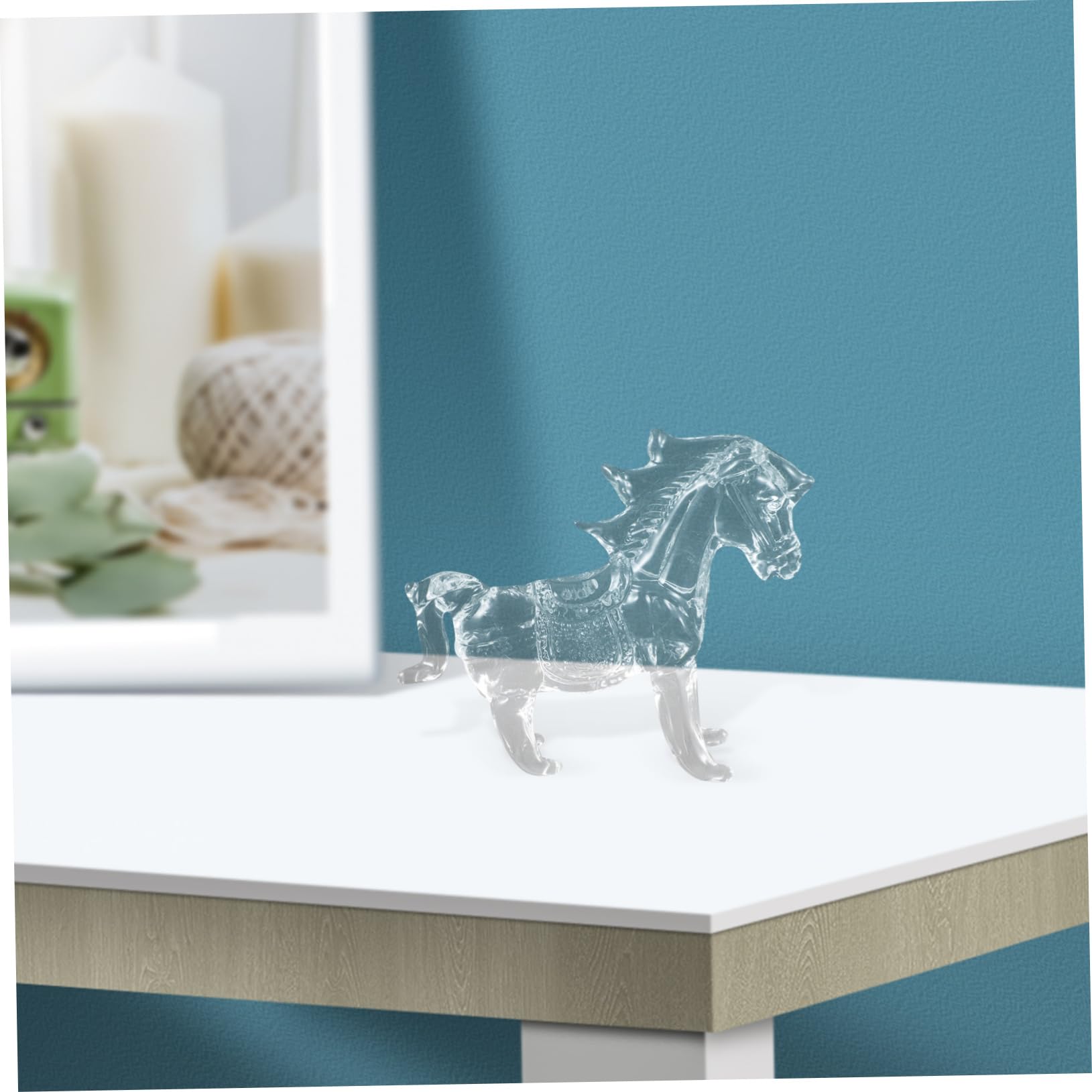 PRETYZOOM 5st Kristall-pferdeornamente Schreibtisch-Tier-Statue Wohndekoration Pferdefiguren Wohnkultur Sternzeichen Statue Briefbeschwerer Mit Pferdefiguren Tierischer Geburtstag