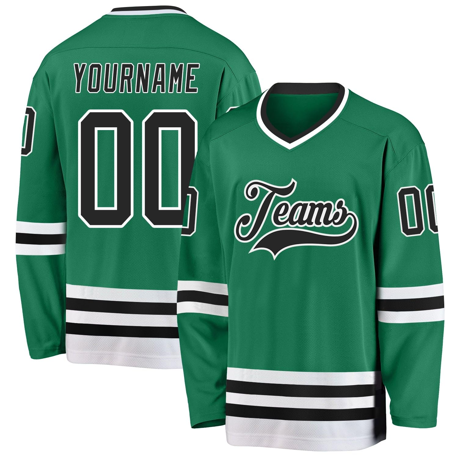 Custom Name Team Name Number White Navy-Gray Hockey Jersey Personalized V-Neck Sports Hockey Jersey for Men Women Youth