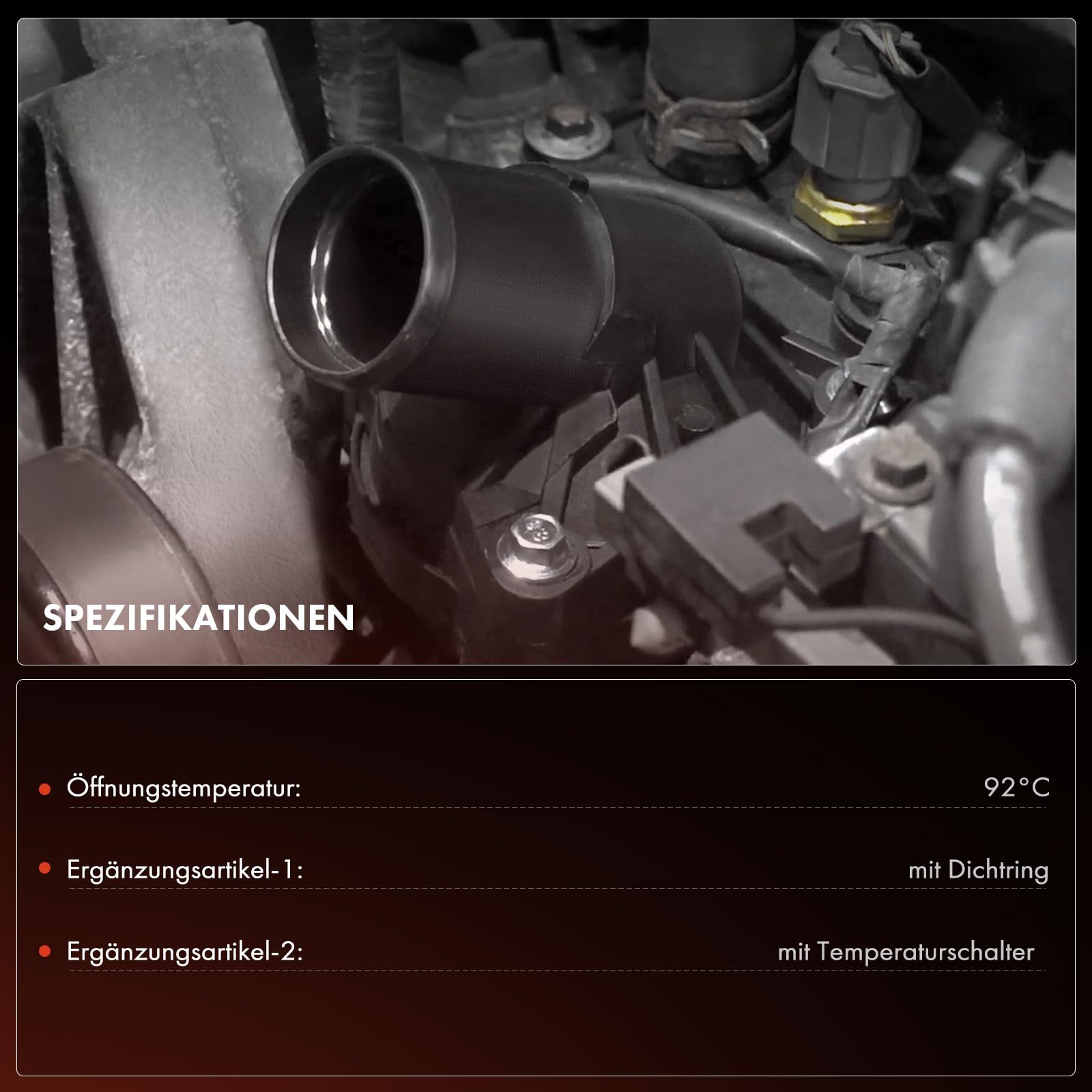 Frankberg Termostato del liquido di raffreddamento 6402000715 | Compatibile con: Classe B W245, Classe A W169