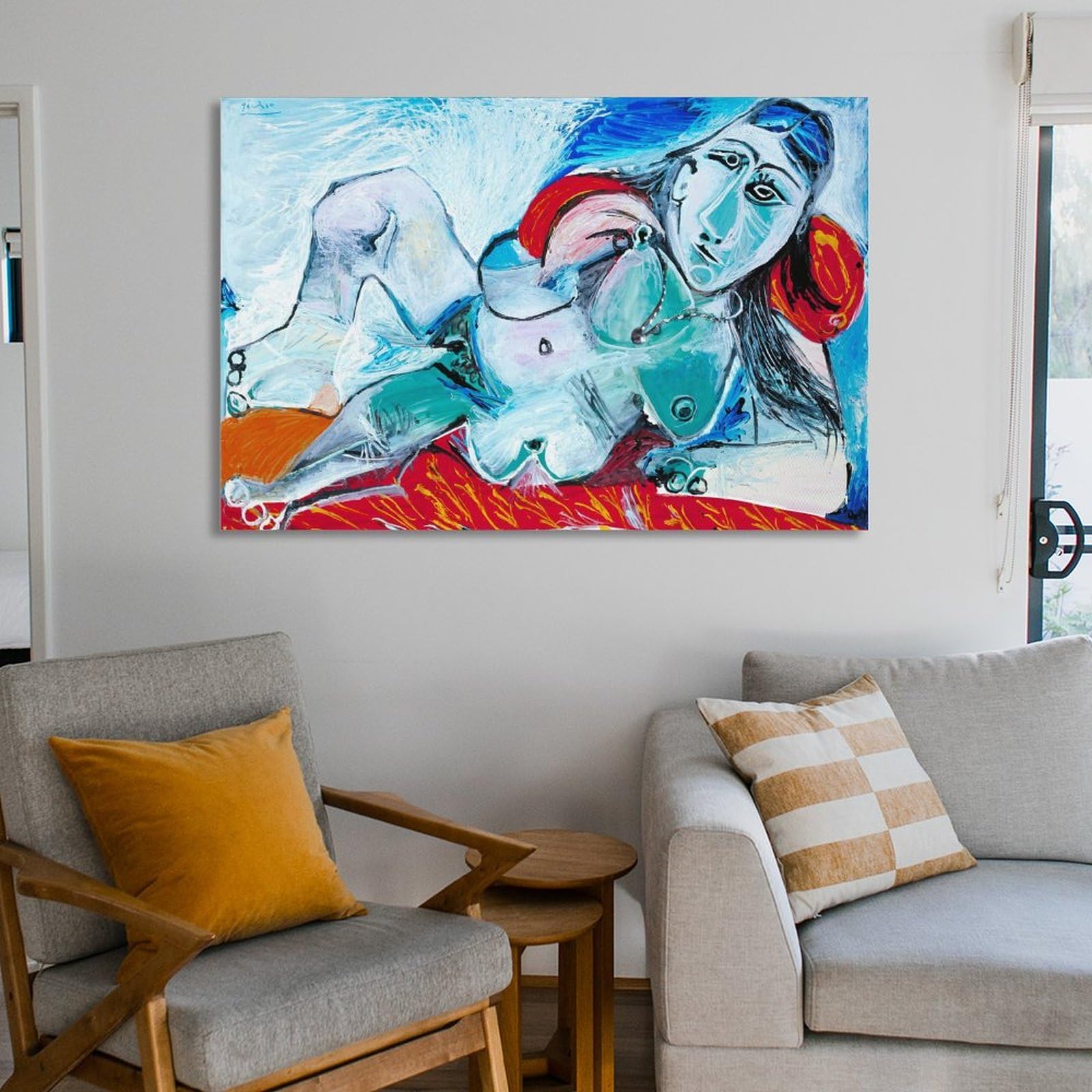 Amazon.co.jp: パブロ・ピカソ《首飾りをした裸婦》 アートパネル