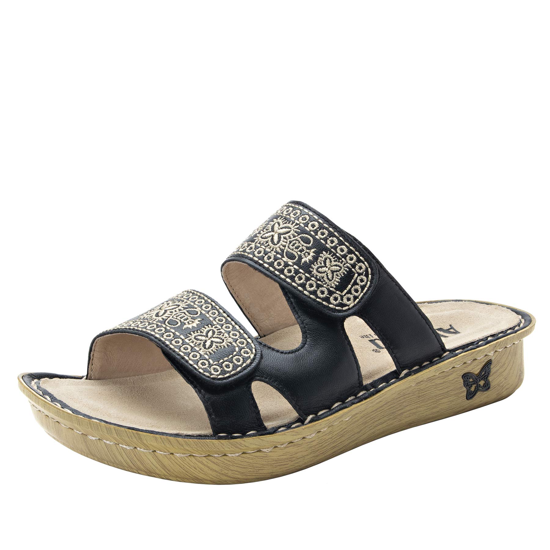 Alegria Womens Violette Leather Slide Sandal