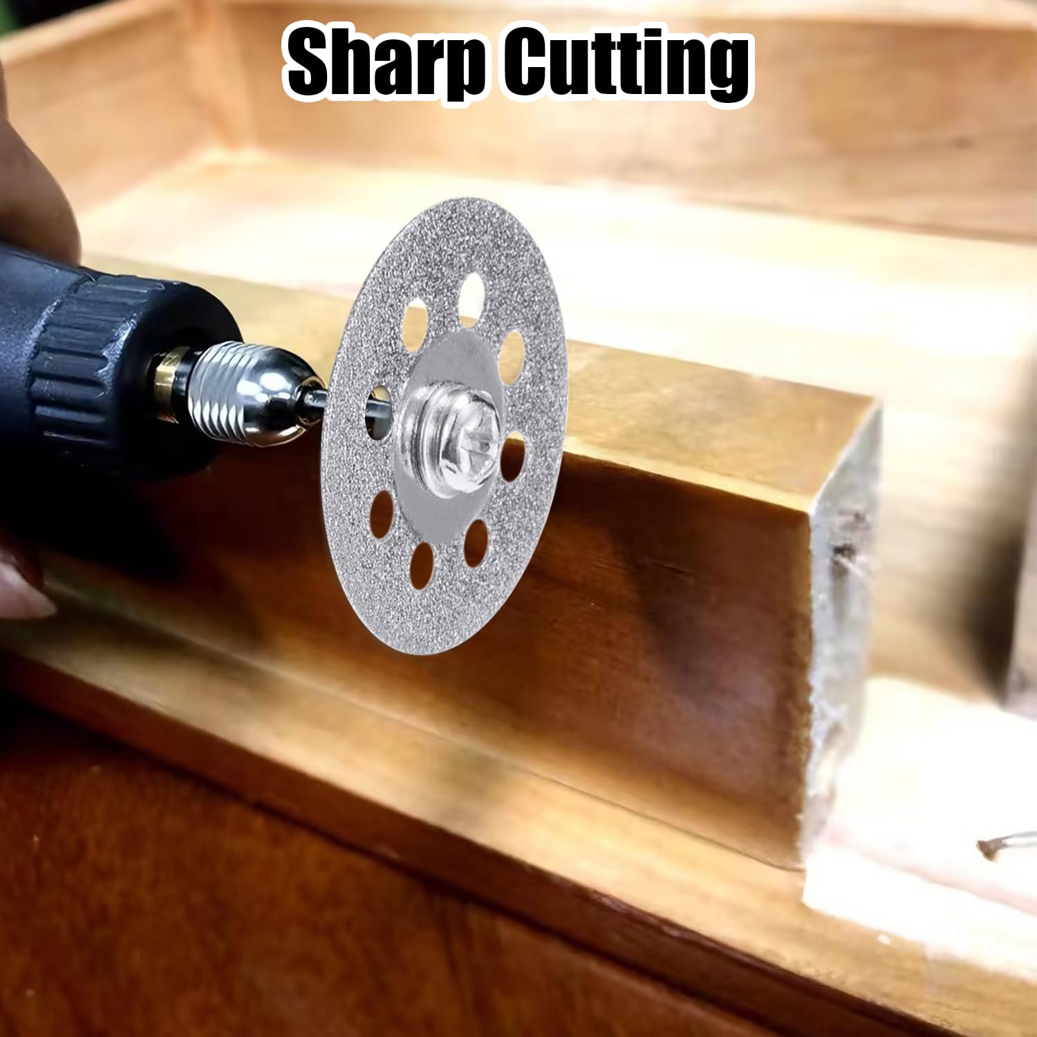 20Pcs Diamond Cutting Wheel Set, 22mm/545 Cut off Discs for Dremel Rotary Tool with 3mm Mandrels and 1 Screwdriver - Image 4