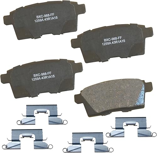 Miniatura 204 de Bendix Pastillas de freno traseras de cerámica Premium SBC1100 para Nissan Frontier 2024-2005, Xterra 2015-2005, Suzuki Equator 2012-2009