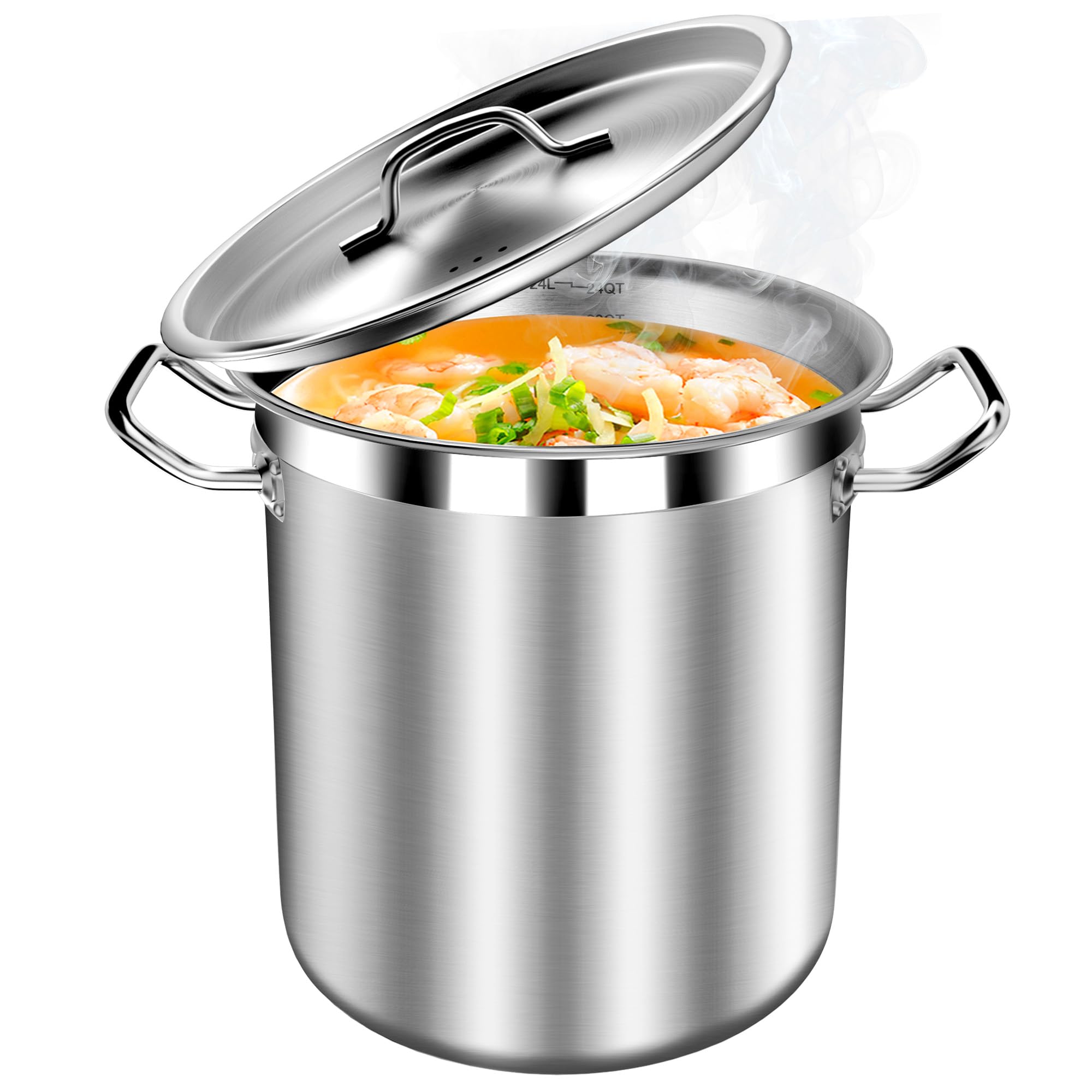 STOCKPOT Stainless Steel 24 Quart Stock Pot with Lid