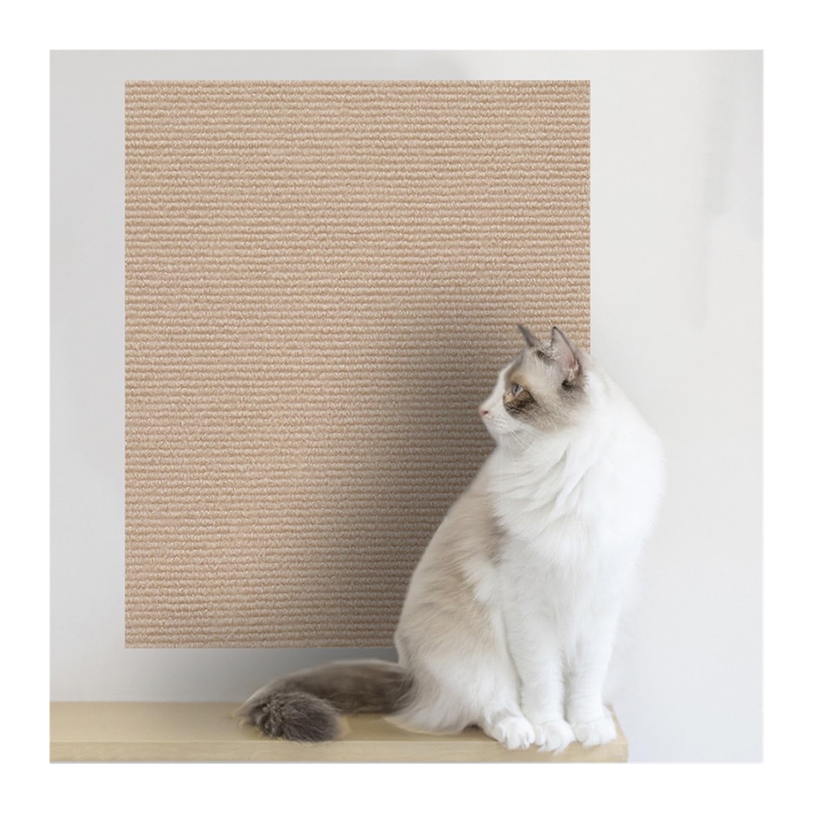 Kratzschutz Sofa Katze Katzenkratzmatte, zuschneidbar, Selbstklebende Teppichunterlage, Kratzmöbel, Couch, Eckwandschutz(Khaki,40X200CM)
