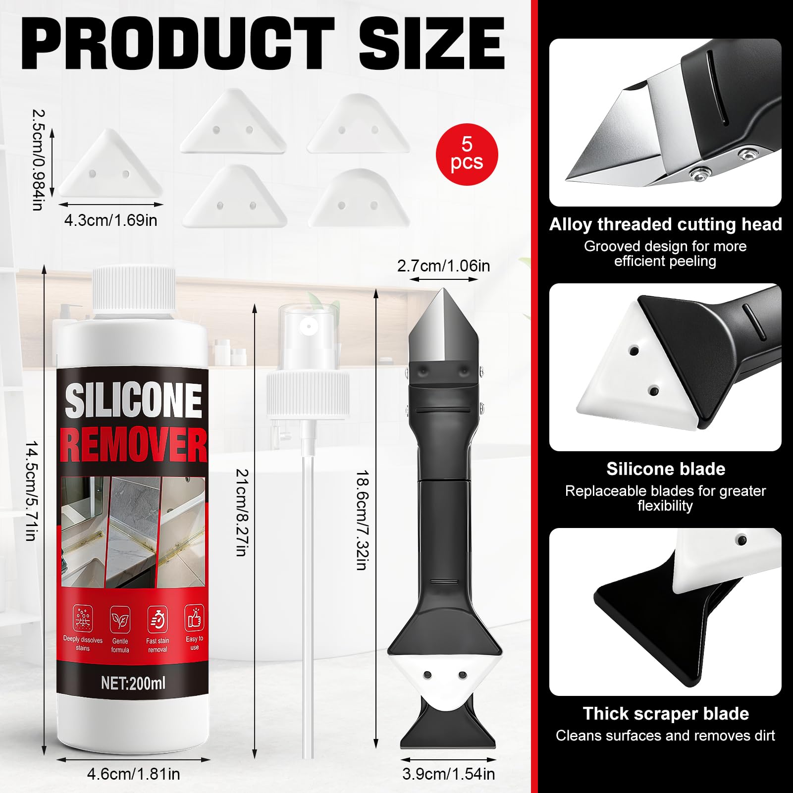 Rimuovi Silicone 200ml Sciogli Silicone Raschietto Silicones Scioglie Vecchi Sigillanti Siliconici Bagni Cucine Piastrelle Vetro