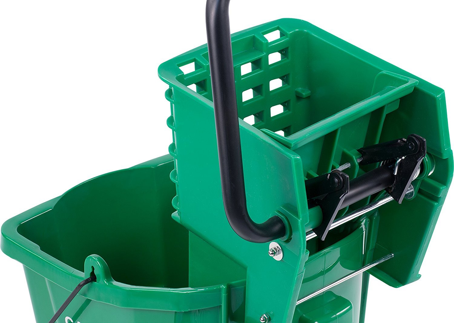 SPARTA Commercial Mop Bucket with Side Press Wringer, Floor Cleaning Essentials for Commercial and Home Use 26 Quart Capacity, 1 Count, Green