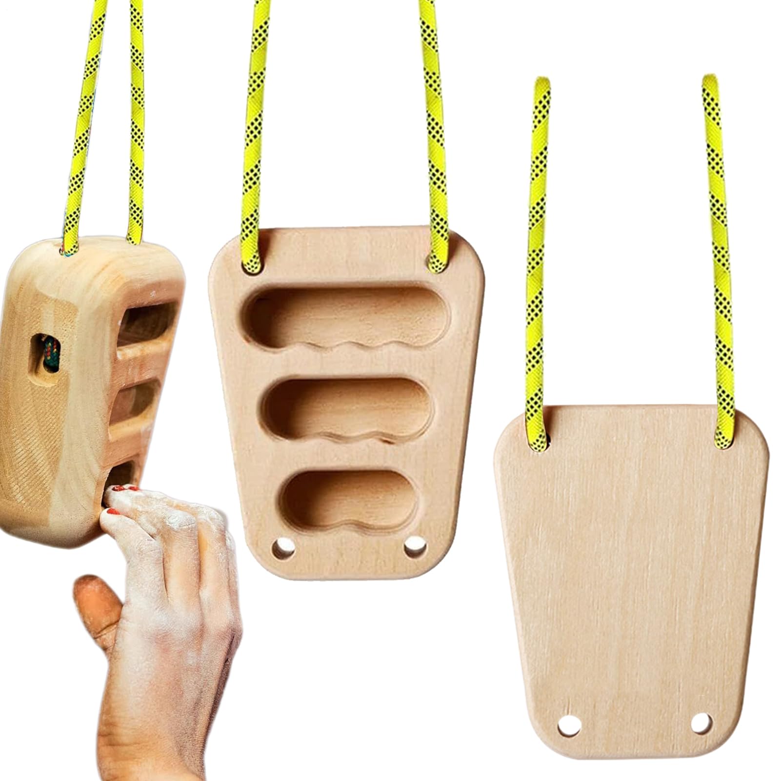 Panneau suspendu d'escalade avec double support pour exercices de doigts - 8